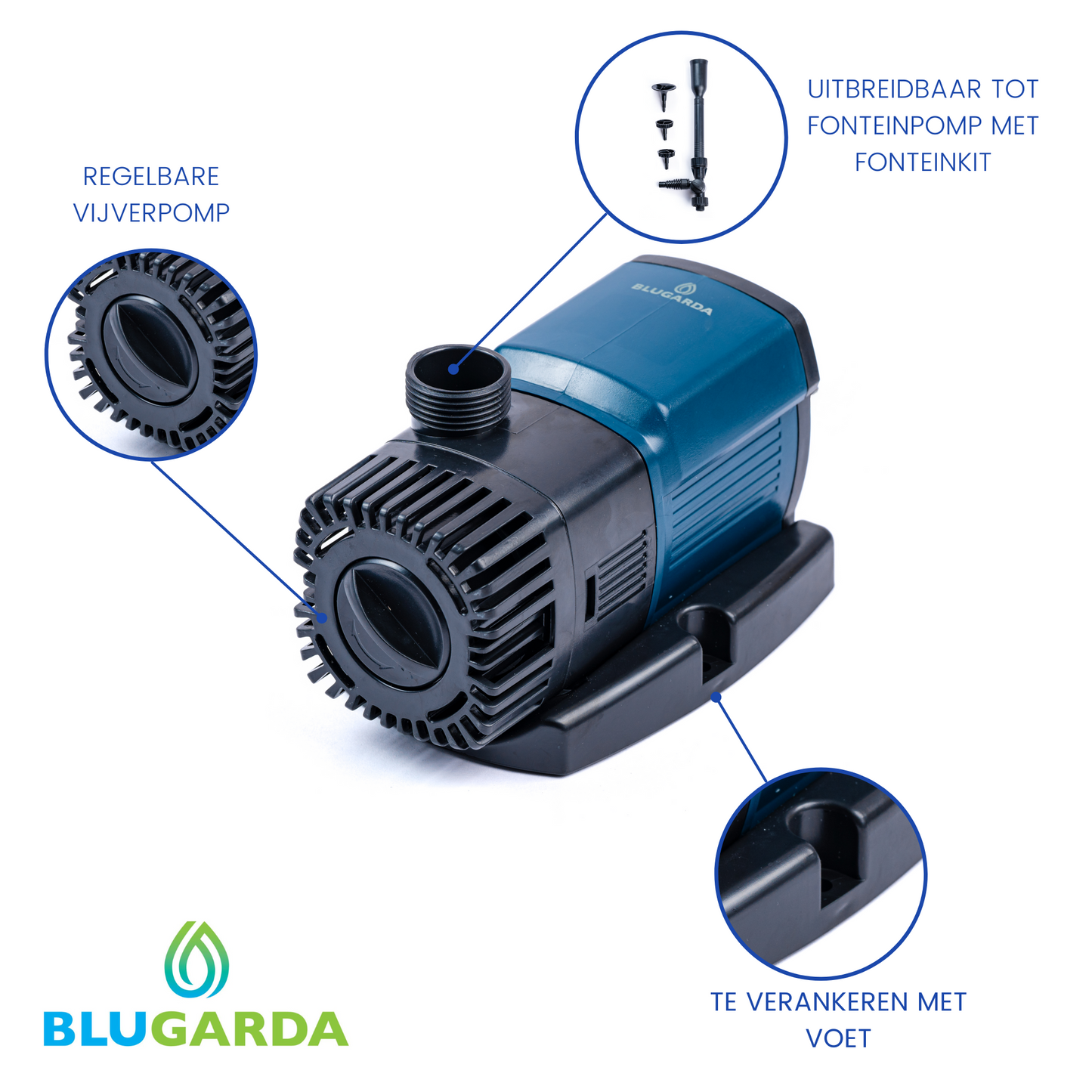 BluFlow Control 3.800 – Regelbare Teichpumpe – 25 Watt